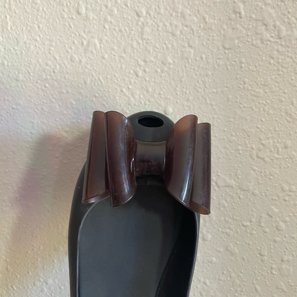 Melissa Black & Brown Bow Jelly Ballet Flats - Picture 6 of 10